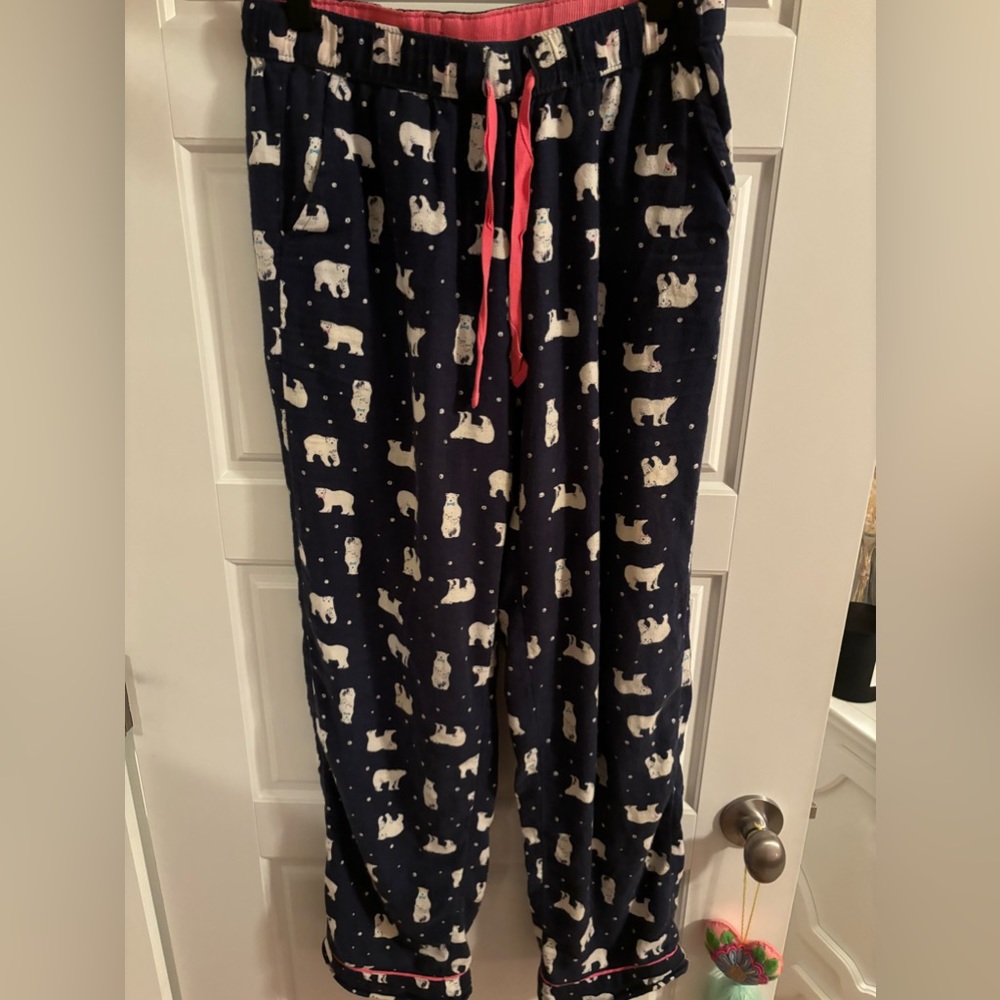 Aerie Navy Blue Winter Polar Bear Loungewear Casual Pajama Pants Size XS